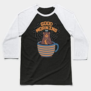 Bear Coffee Bath Baseball T-Shirt